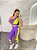 Conjunto Legging Isabela+Top Cor Roxo Amora+ Amarelo Neon - Imagem 1
