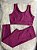 Conjunto Legging Básica Plus Size+ Top Alça Larga Cor Marsala - Imagem 1