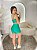 Conjunto Short Crossfit + Top Alça Reta Cor Verde Esmeralda - Imagem 2