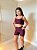 Conjunto Short Crossfit + Top Alça Reta Cor Açai - Imagem 1