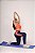 Conjunto Legging Vivo+Top Alça Reta Cor Azul Marinho+Laranja Neon - Imagem 3