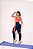 Conjunto Legging Vivo+Top Alça Reta Cor Azul Marinho+Laranja Neon - Imagem 2