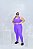 Conjunto Legging Básica Plus Size+ Top Alça Larga Cor Roxo Amora - Imagem 3