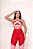 Conjunto Legging Karyne+ Top Cor Vermelho+Rosa BB - Imagem 6