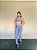 Conjunto Legging Val+ Top Cor Azul Celeste+Rosa BB - Imagem 3