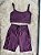 Conjunto Short Bolso+Top Alça Reta Cor Açai - Imagem 1