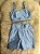 Conjunto Short Crossfit + Top Camilla Cor Azul Celeste - Imagem 1