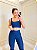 Conjunto Legging Montaria+ Top Alça Reta Cor Azul Marinho - Imagem 3