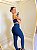 Conjunto Legging Montaria+ Top Alça Reta Cor Azul Marinho - Imagem 2
