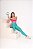 Conjunto Legging Vivo+Top Alça Reta Cor Verde Esmeralda+Rosa Neon - Imagem 3
