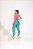 Conjunto Legging Vivo+Top Alça Reta Cor Verde Esmeralda+Rosa Neon - Imagem 2