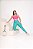 Conjunto Legging Vivo+Top Alça Reta Cor Verde Esmeralda+Rosa Neon - Imagem 4