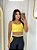 Conjunto Legging Vivo+Top Alça Reta Cor Preto+Amarelo bb - Imagem 4