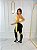 Conjunto Legging Vivo+Top Alça Reta Cor Preto+Amarelo bb - Imagem 2