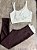 Conjunto Legging Marcela+ Top Cor Marrom+Off - Imagem 1