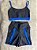 Conjunto Short Aline+Top Alça Reta Cor Preto+Azul Royal - Imagem 2