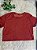 Blusa Croped Tule Cor Telha - Imagem 1