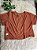 Blusa Croped Tule Cor Terra Cota - Imagem 1