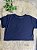 Blusa Croped Tule Cor Azul Marinho - Imagem 1