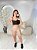 Conjunto Short Bolso+Top Alça Reta Cor Canela(Nude)+Preto - Imagem 1