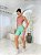 Conjunto Short Bolso+Top Alça Reta Cor Verde Menta+Rosa BB - Imagem 1