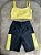 Conjunto Short Bolso+Top Alça Reta Cor Preto+Amarelo BB - Imagem 1