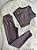 Conjunto Legging Básica + Top Naty Cor Marrom - Imagem 1