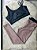 Conjunto Legging Marcela+ Top Cor Cappucino+Preto - Imagem 1