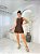 Vestido Beach Tennis Cor Marrom+Capuccino - Imagem 1