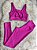 Conjunto legging basica + Top Clarisse Cor Rosa Fuschia - Imagem 2