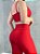 Conjunto Legging Básica+ Top Alça Reta Cor Vermelho - Imagem 2
