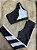 Conjunto Legging Isabela+Top Cor Preto+Branco - Imagem 1