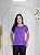 Blusa de Manga Mulet Cor Roxo Médio - Imagem 4