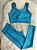 Conjunto Legging Básica Plus Size+ Top Alça Larga Cor Verde Petroleo - Imagem 1