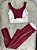 Conjunto Legging Bolso Vivo+Top Cor Marsala+Canela(Nude) - Imagem 1