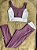 Conjunto Legging Bolso Vivo+Top Cor Orquidea+Branco - Imagem 1