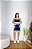 Conjunto Short Aline+Top Alça Reta Cor Azul Marinho+Off - Imagem 4