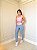 Conjunto Ariane Legging+Top Bicolor Cor Azul Celeste+Rosa BB - Imagem 1