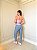 Conjunto Ariane Legging+Top Bicolor Cor Azul Celeste+Rosa BB - Imagem 2