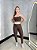 Conjunto Tamires Legging+ Top Bicolor Cor Marrom+Off - Imagem 8