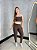 Conjunto Tamires Legging+ Top Bicolor Cor Marrom+Off - Imagem 6