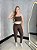 Conjunto Tamires Legging+ Top Bicolor Cor Marrom+Off - Imagem 4