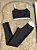 Conjunto Tamires Legging+ Top Bicolor Cor Preto+Branco - Imagem 1