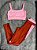 Conjunto Legging Vivo+Top Alça Reta Cor Terra Cota+Salmão - Imagem 1