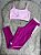 Conjunto Legging Vivo+Top Alça Reta Cor Rosa Fuschia+Rosa BB - Imagem 1