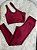 Conjunto Legging Básica + Top Nula Manga Cor Marsala - Imagem 1