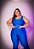 Conjunto Legging Básica Plus Size+ Top Alça Larga Cor Azul Royal - Imagem 2