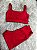Conjunto Short Crossfit + Top Alça Reta Cor Vermelho - Imagem 1