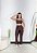 Conjunto Legging Flare+ Top Alça Reta Cor Marrom - Imagem 4