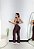 Conjunto Legging Flare+ Top Alça Reta Cor Marrom - Imagem 2
